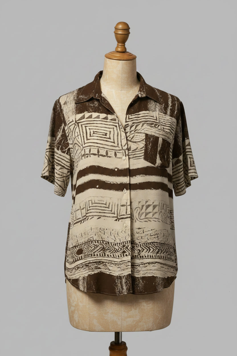 Camisa Vintage abstracta de Trendy