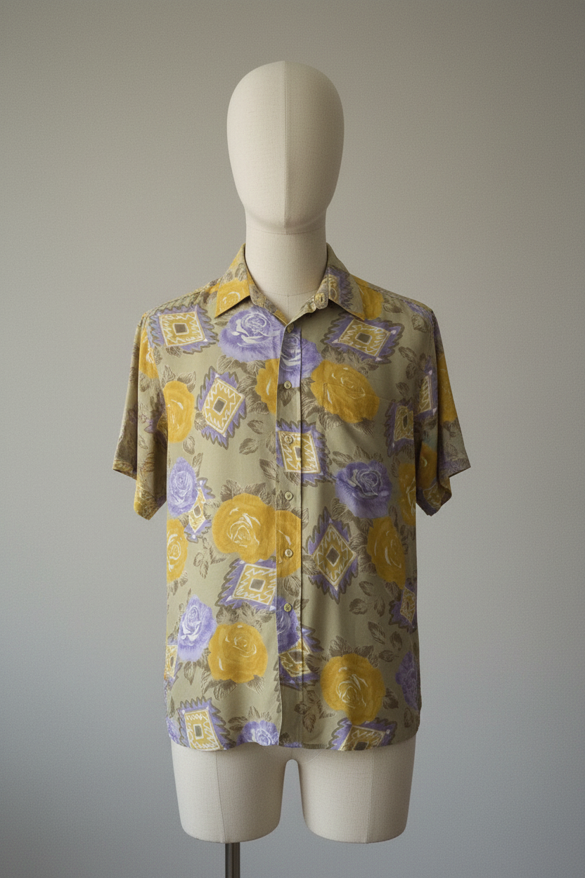 Chemise vintage fleurie Arcobaleno