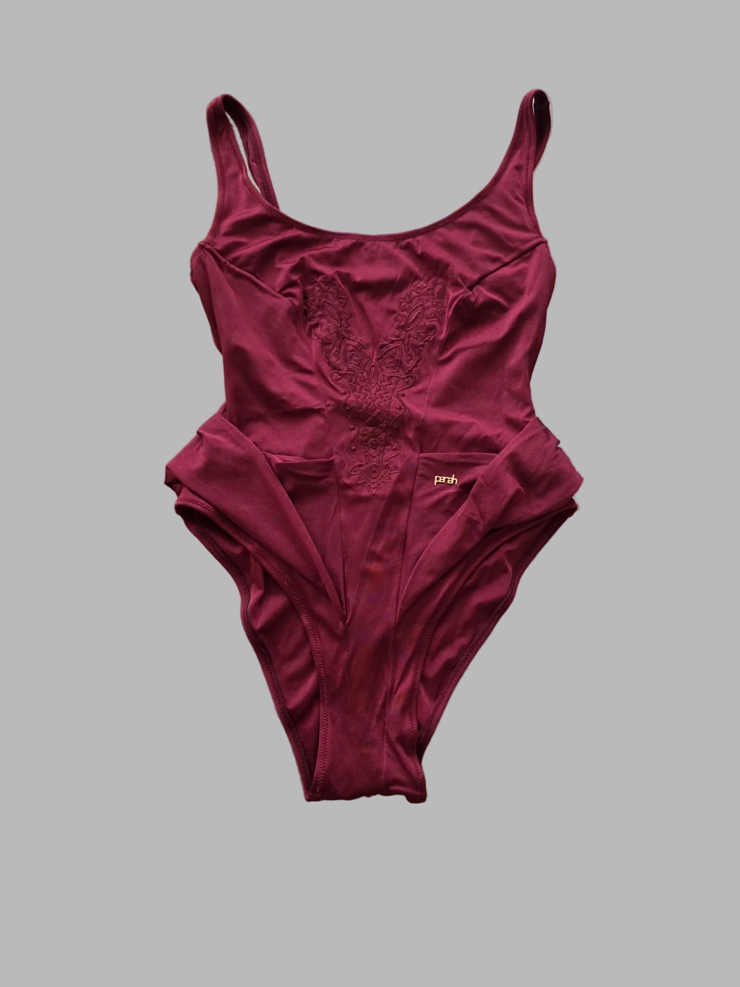 Weinroter Vintage-Badeanzug von Parah