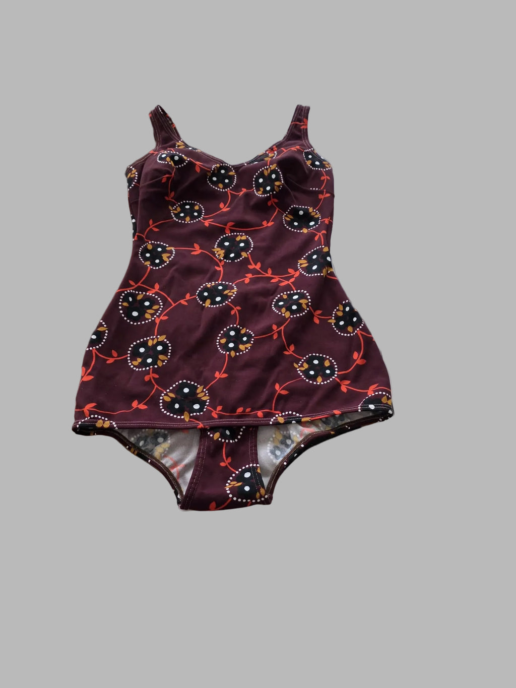 Brauner Vintage-Badeanzug