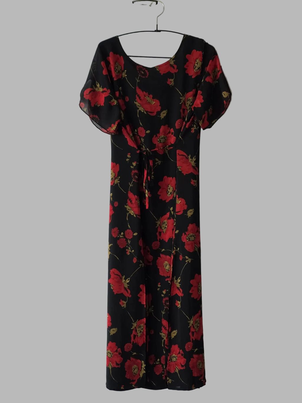 Vintagekleid mit großen Blumen