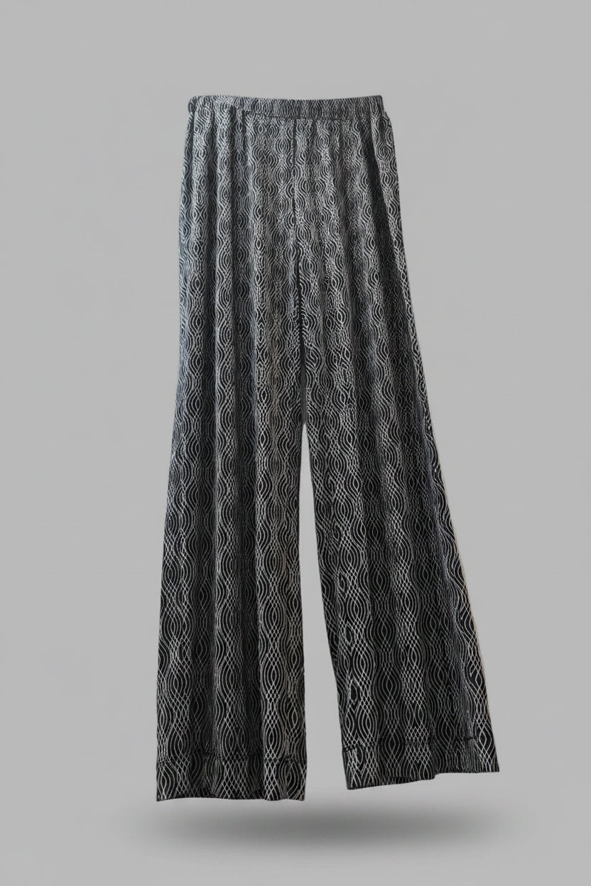 Pantalón jacquard de rayas múltiples
