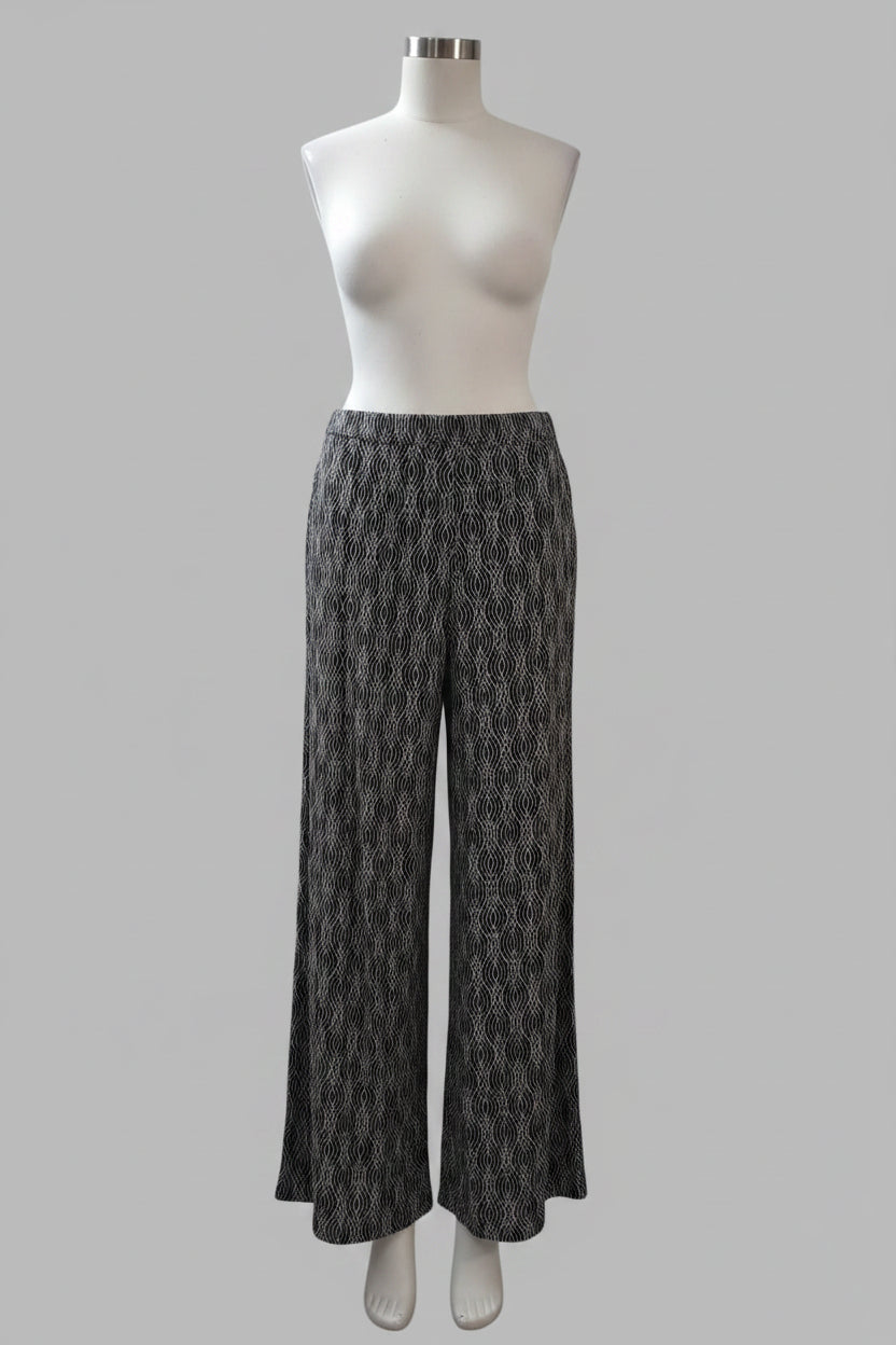 Pantalón jacquard de rayas múltiples