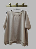 Blusa de manga corta beige