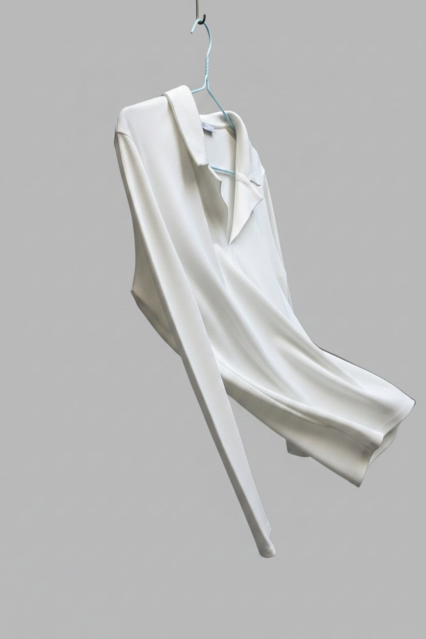 Camiseta blanca manga larga de Zara