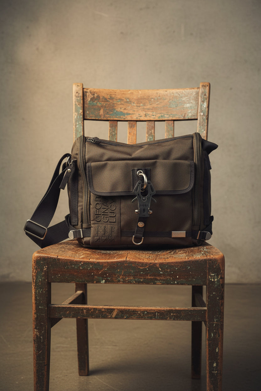 Bolso vintage de George Gina & Lucy verde oliva