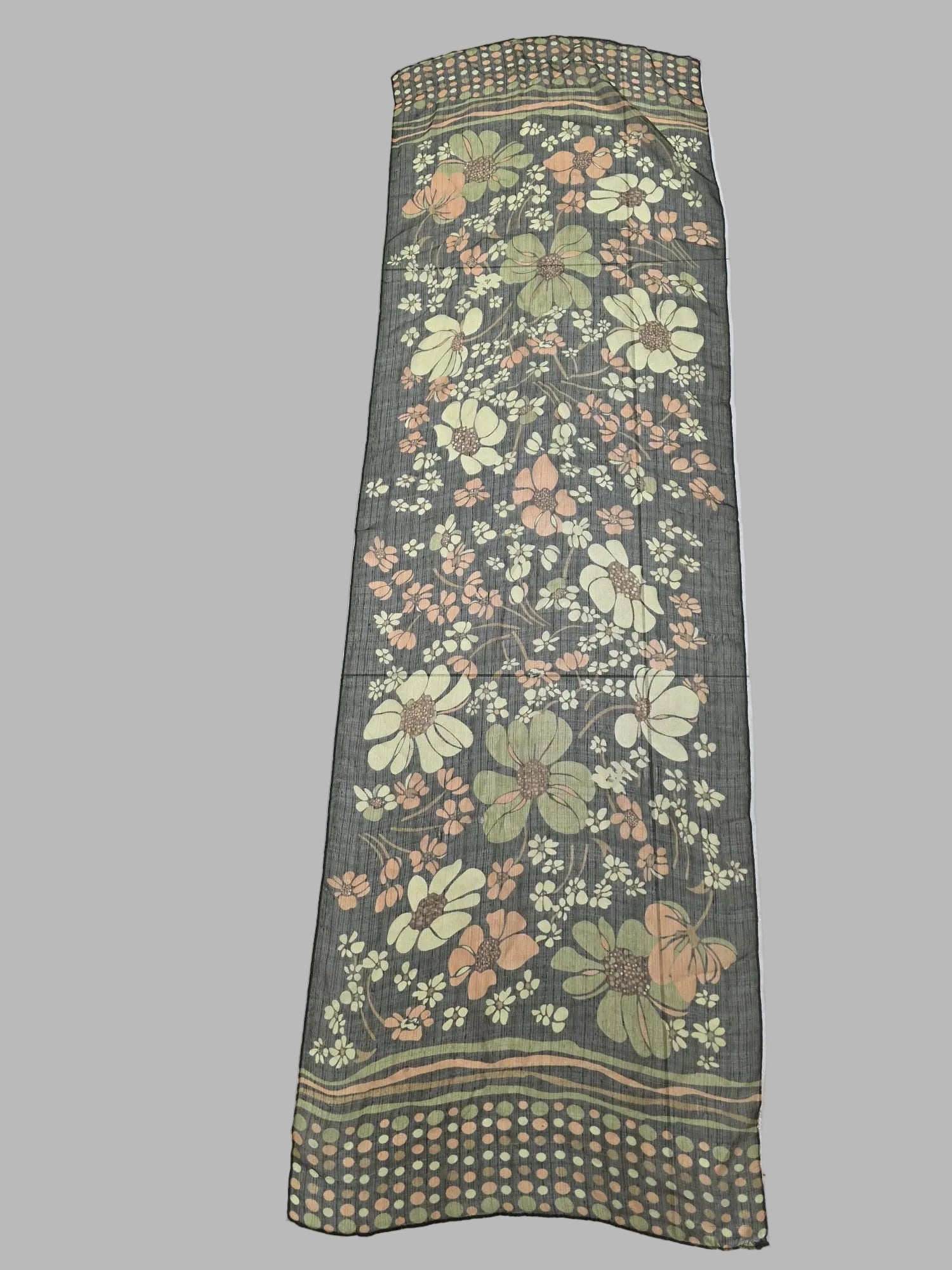 Fular verde floral