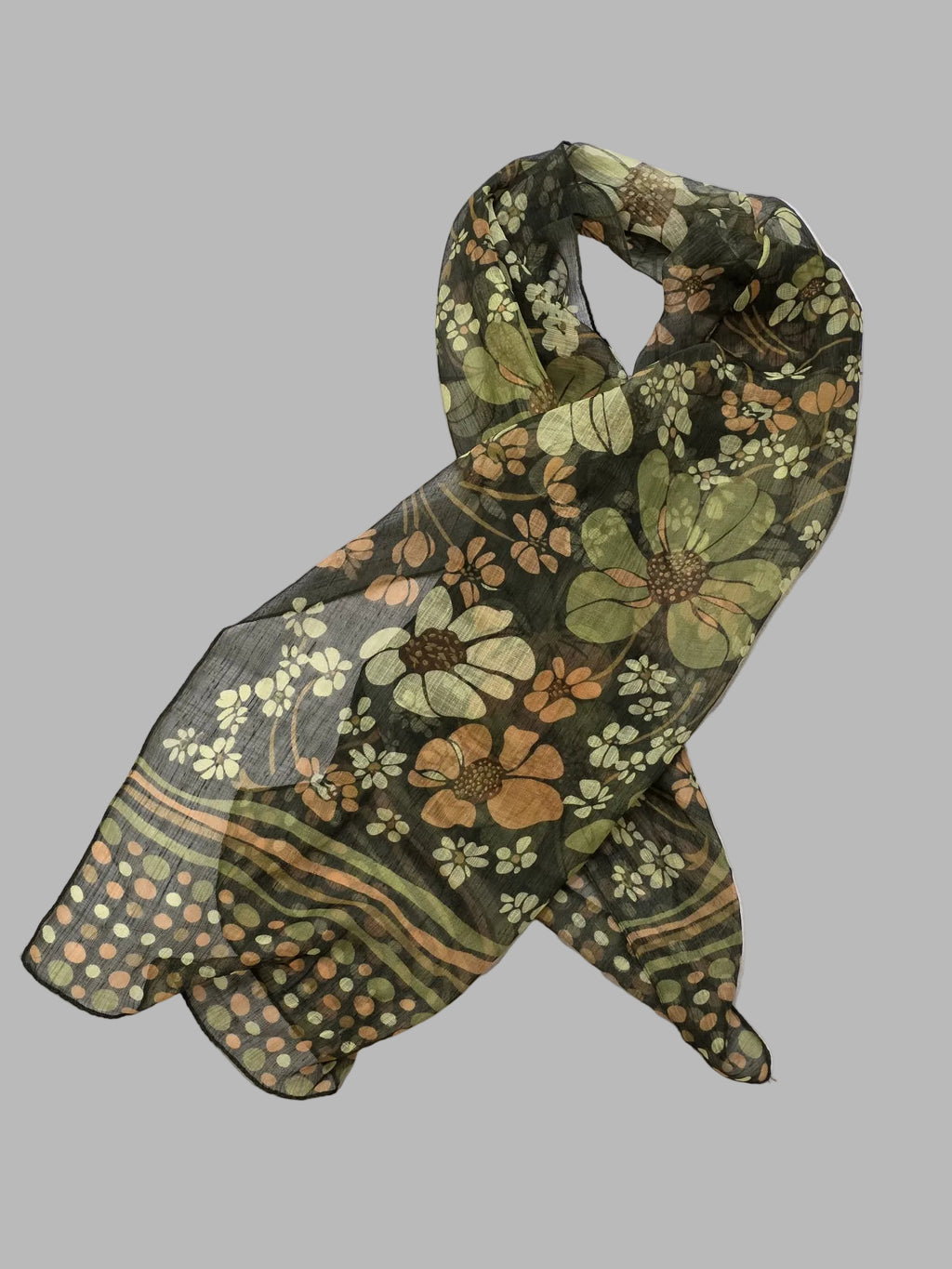 Fular verde floral