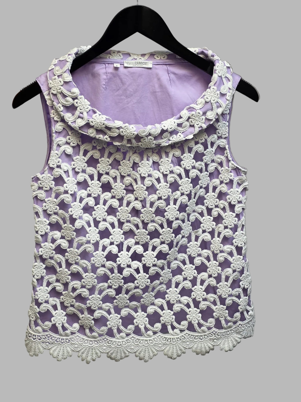 Vintage-Bluse mit Guipure-Spitze von Nara Camicie