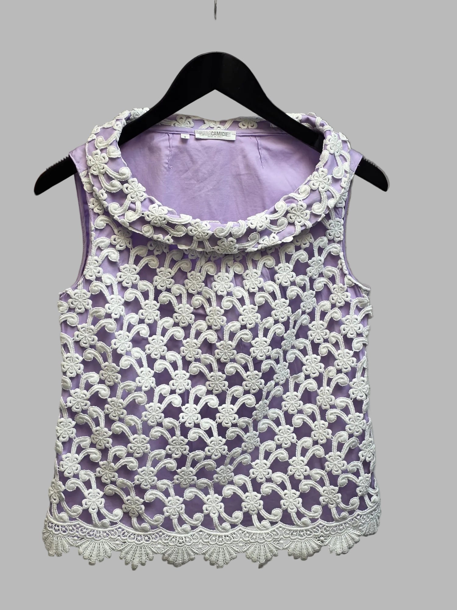 Vintage-Bluse mit Guipure-Spitze von Nara Camicie