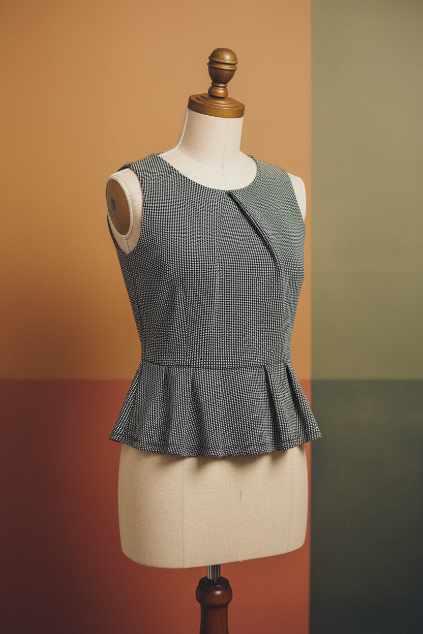 Blusa sin mangas peplum