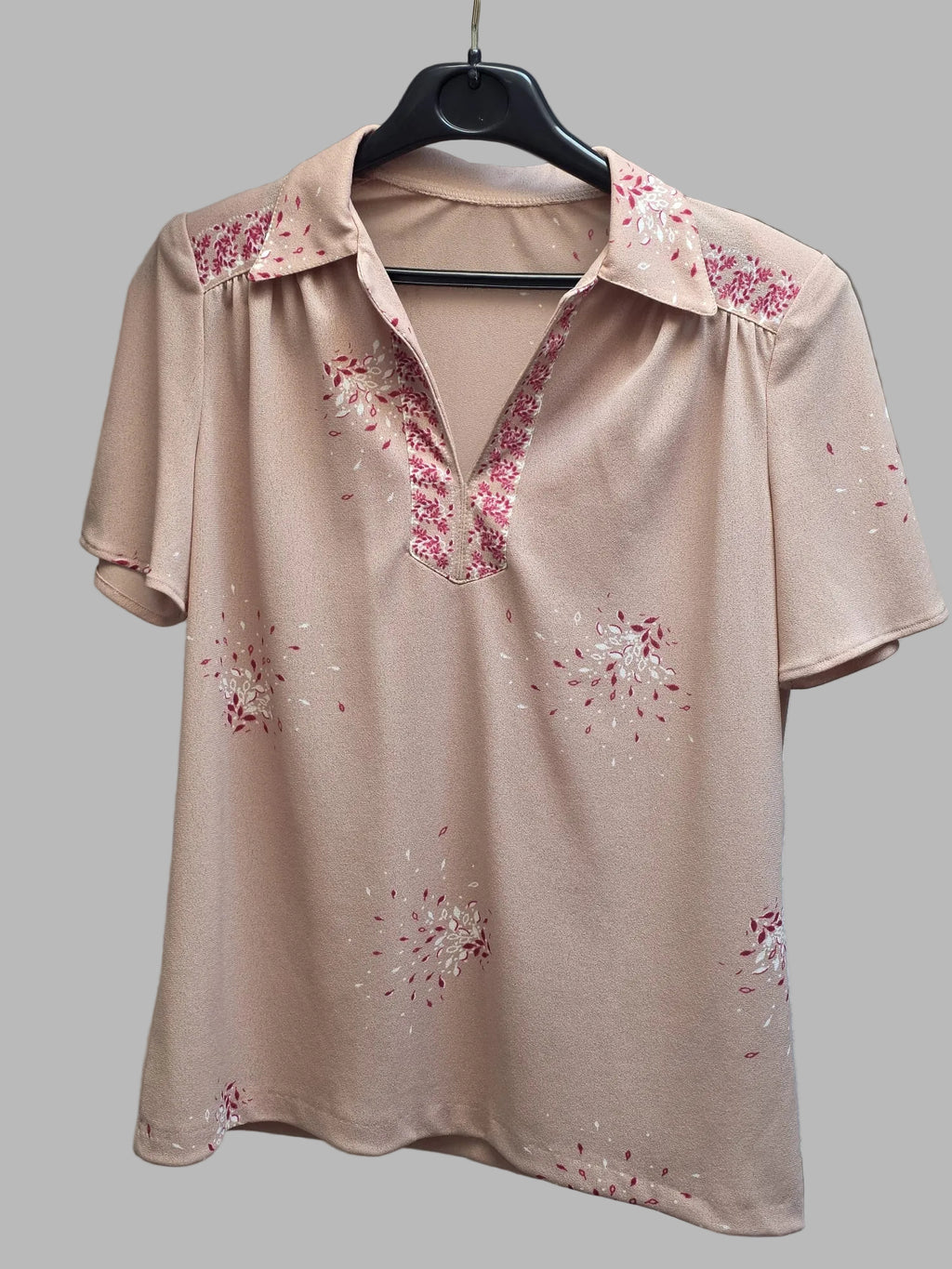 Blusa vintage rosa empolvado