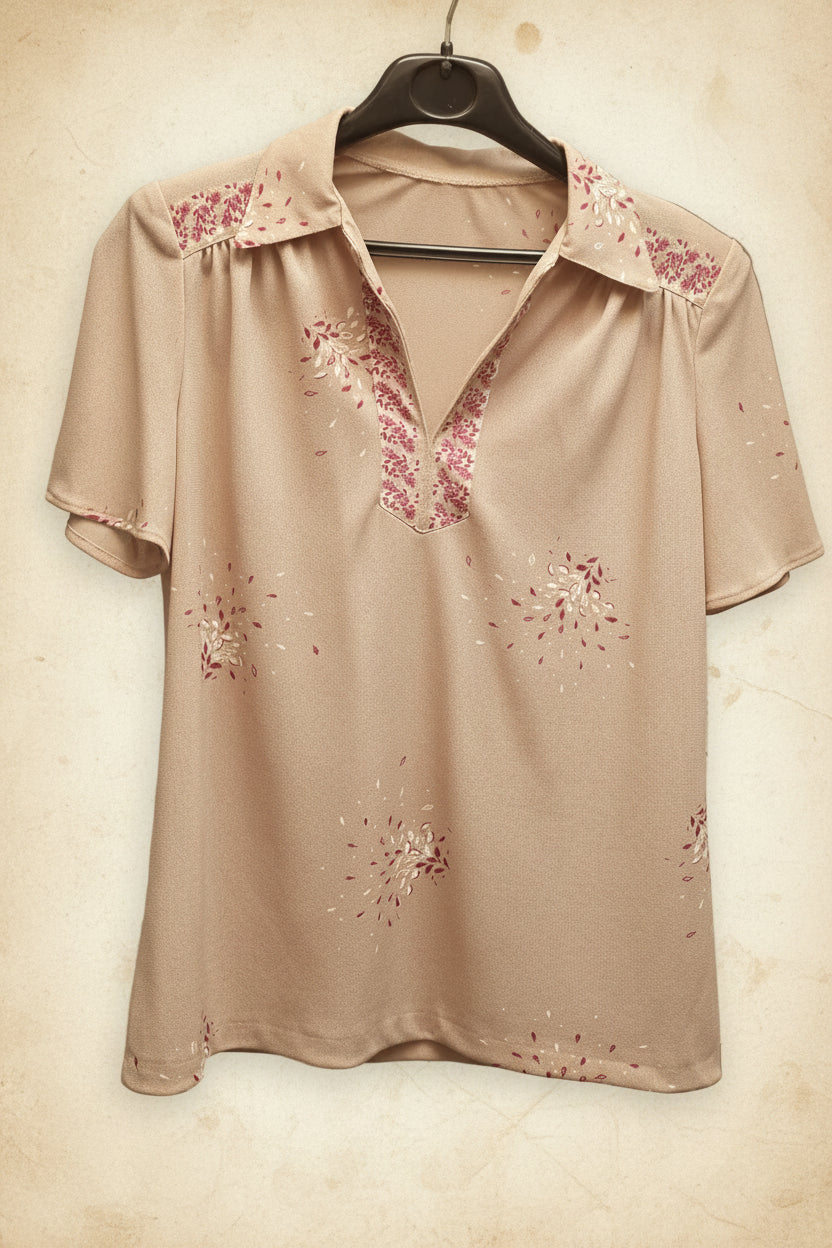 Blusa vintage rosa empolvado
