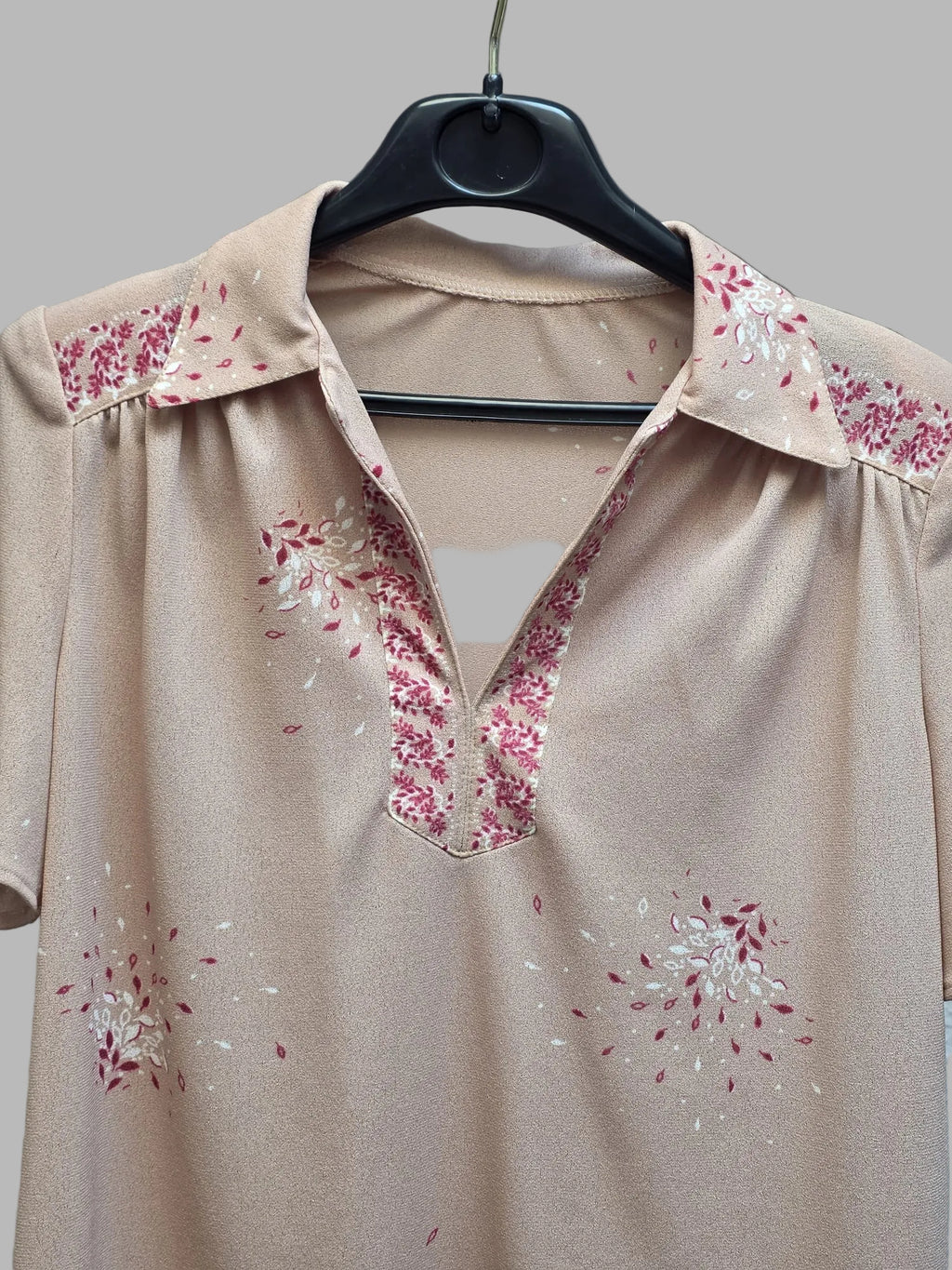 Blusa vintage rosa empolvado
