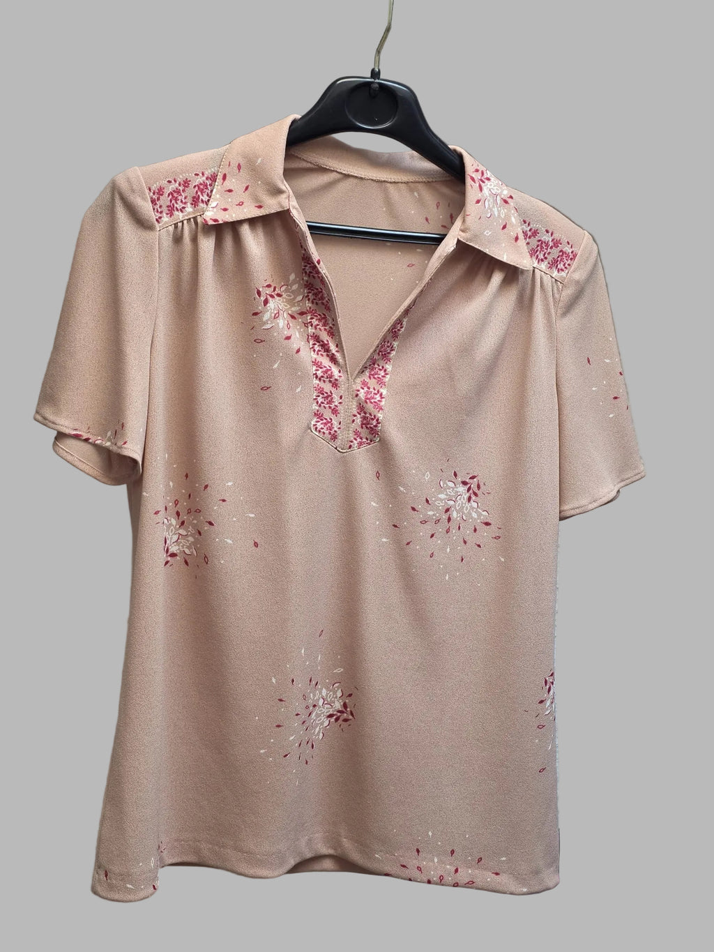 Blusa vintage rosa empolvado