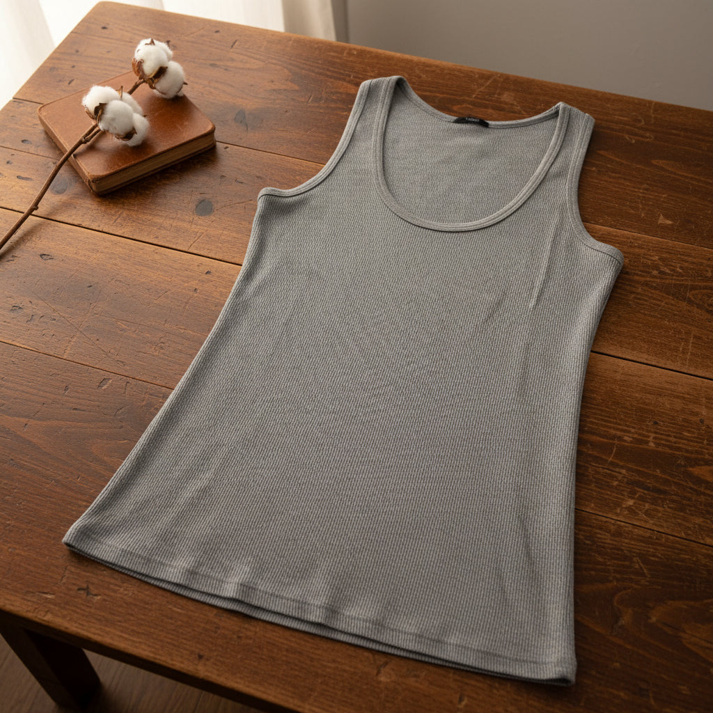 Camiseta gris sin mangas