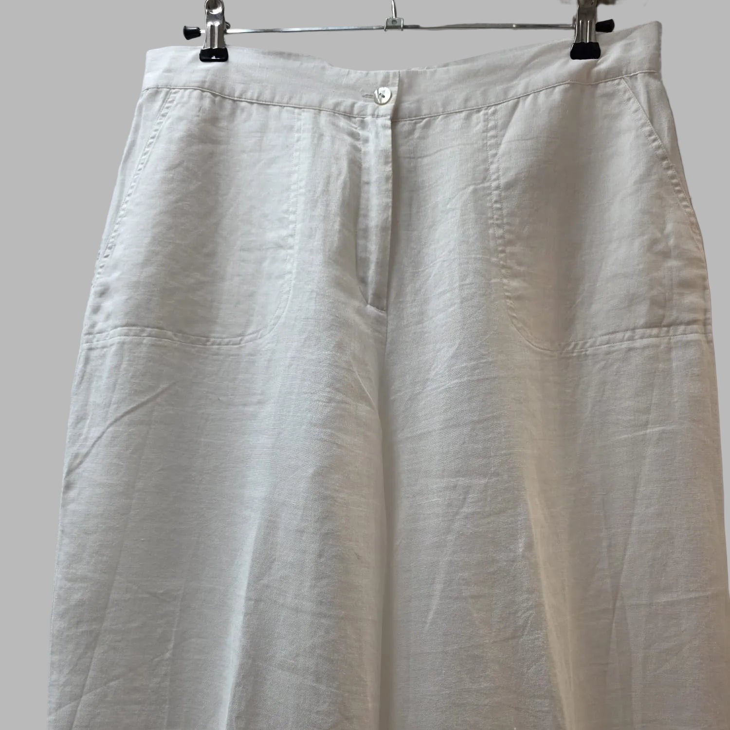 Pantalon blanc palazzo Angel Aguado