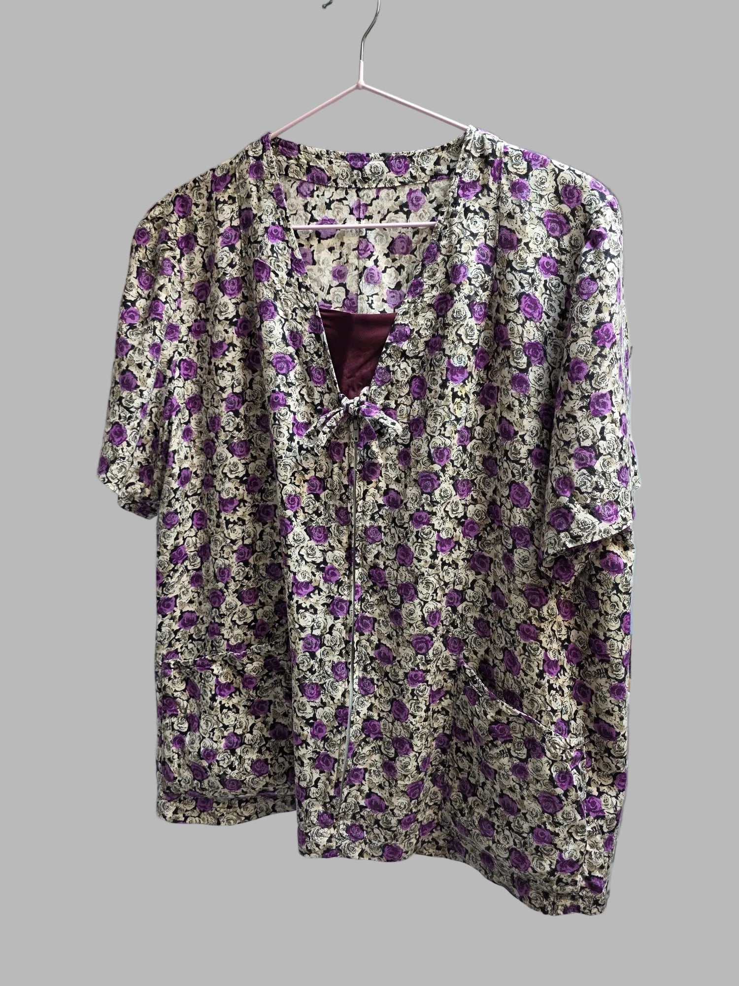 Vintage-Bluse mit Blumenmuster