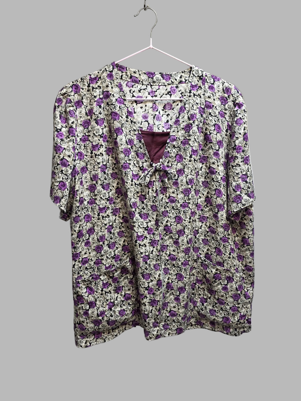 Vintage-Bluse mit Blumenmuster