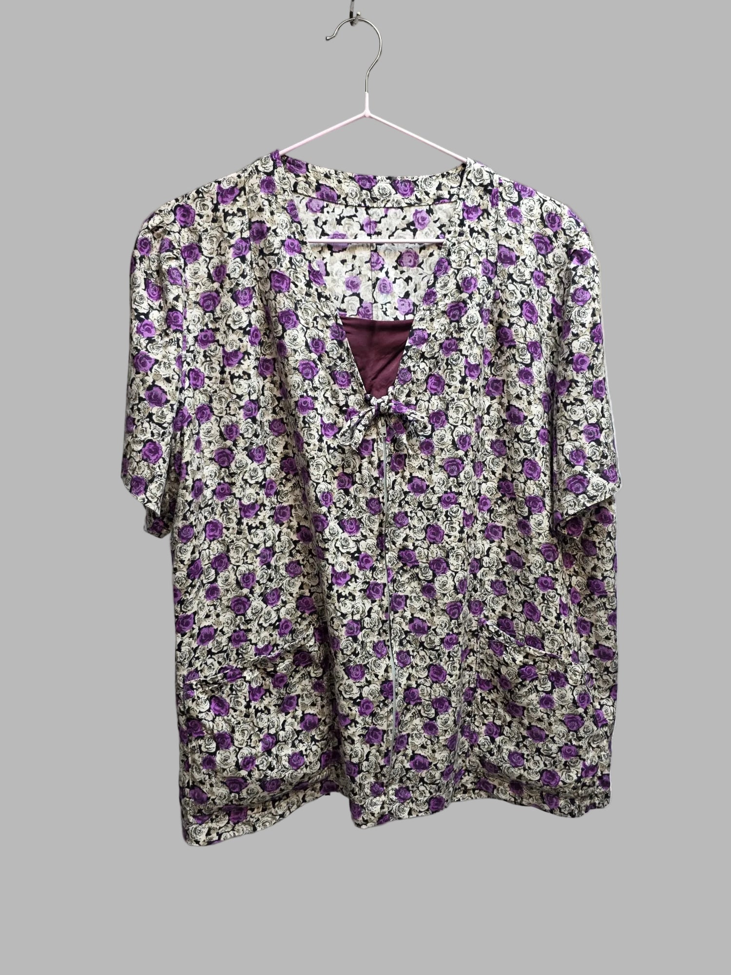 Vintage-Bluse mit Blumenmuster