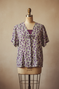 Vintage-Bluse mit Blumenmuster