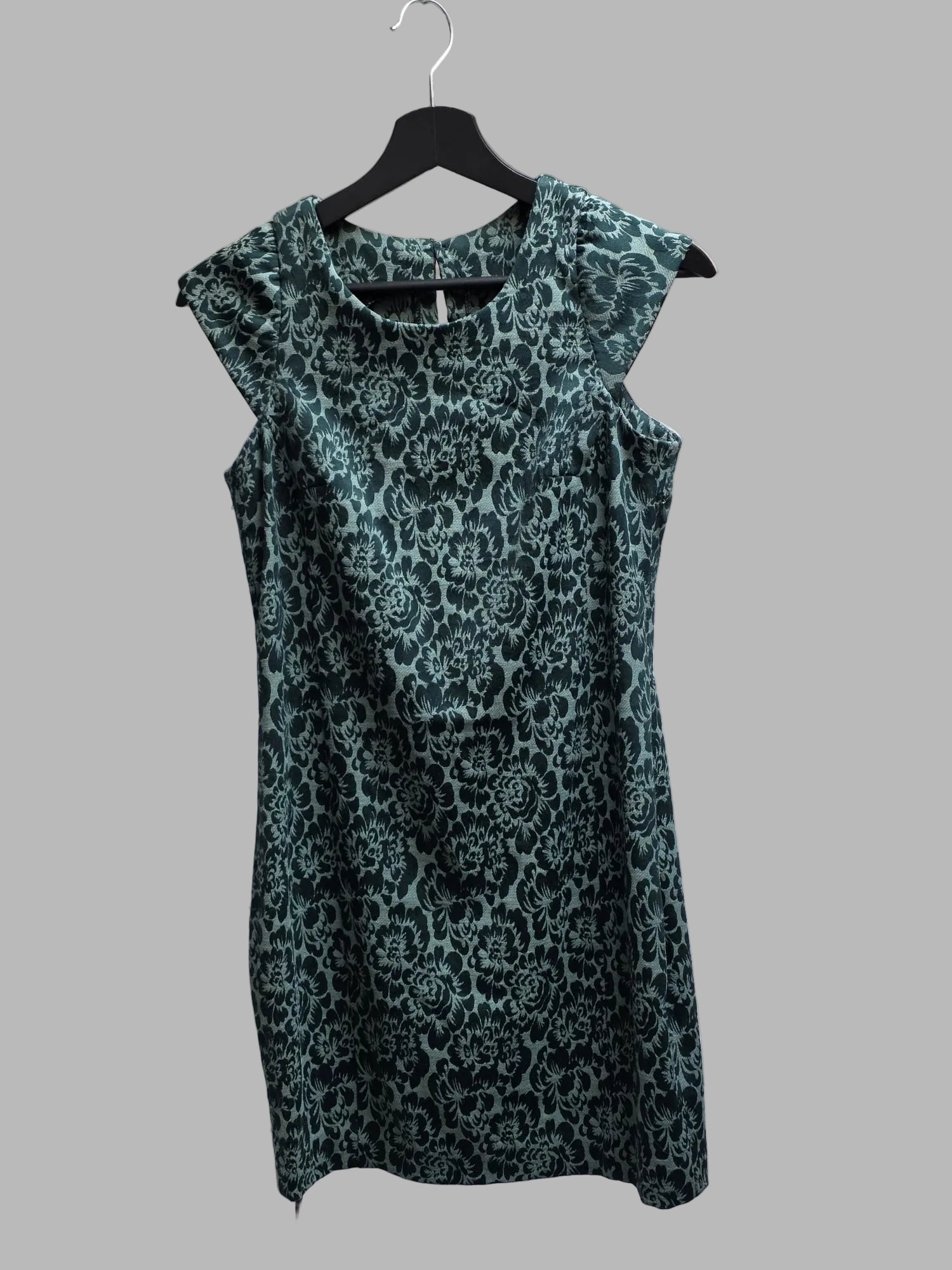 Robe courte sans manches vert floral
