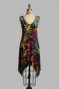 Vestido sin mangas tie-dye