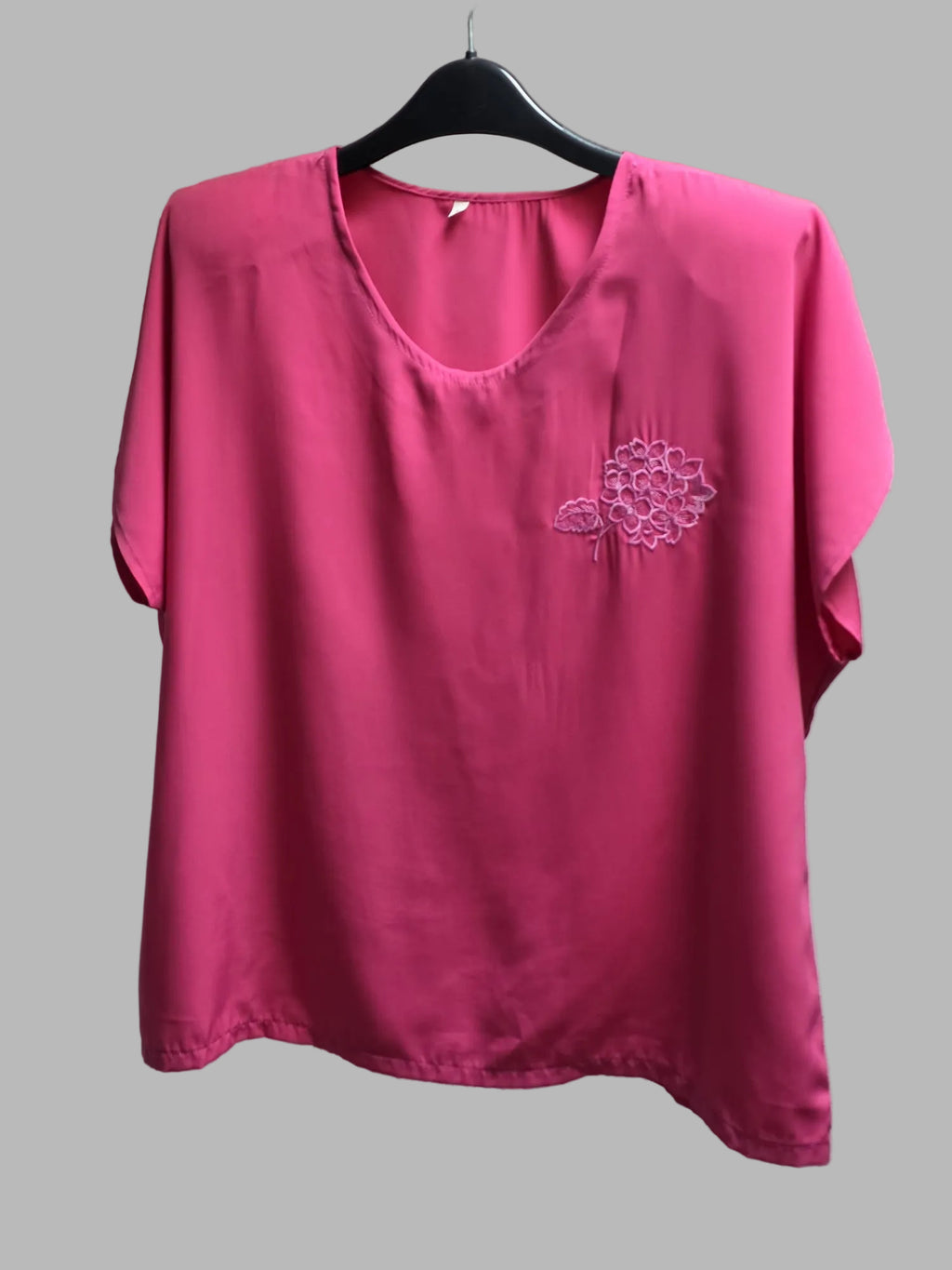 Blusa manga corta fucsia