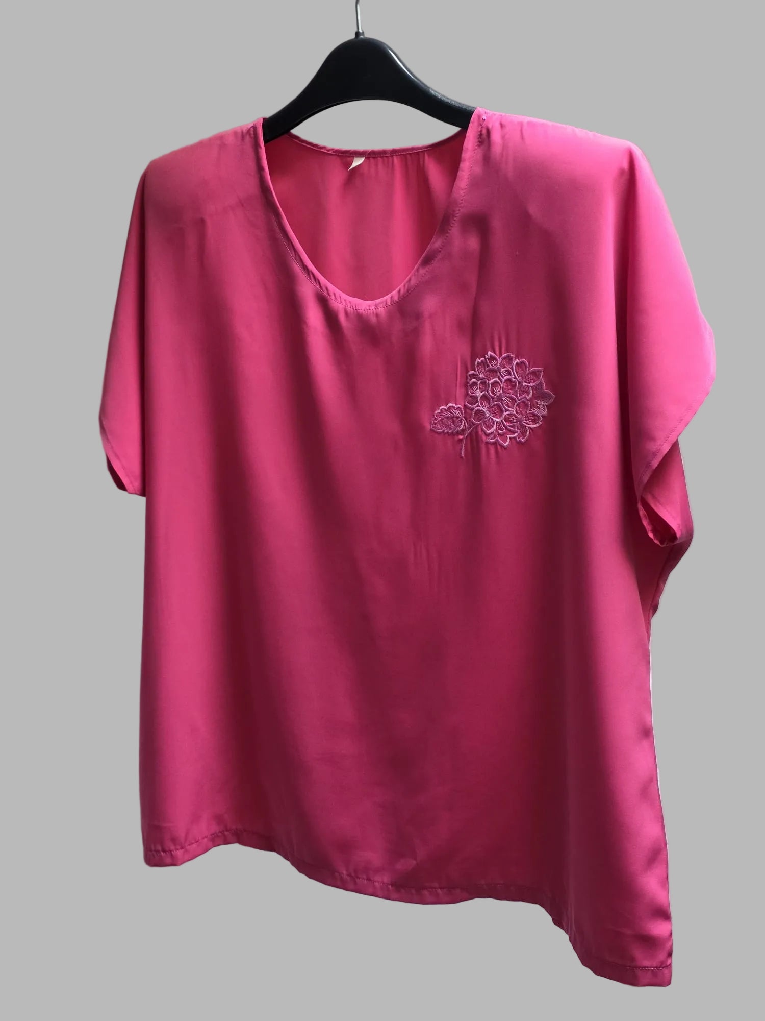 Blusa manga corta fucsia