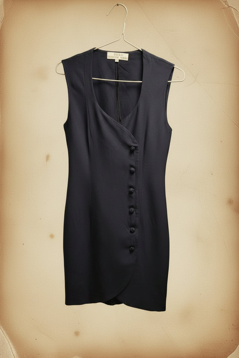 Vestido vintage azul marino de Phan Thèmpio Mode