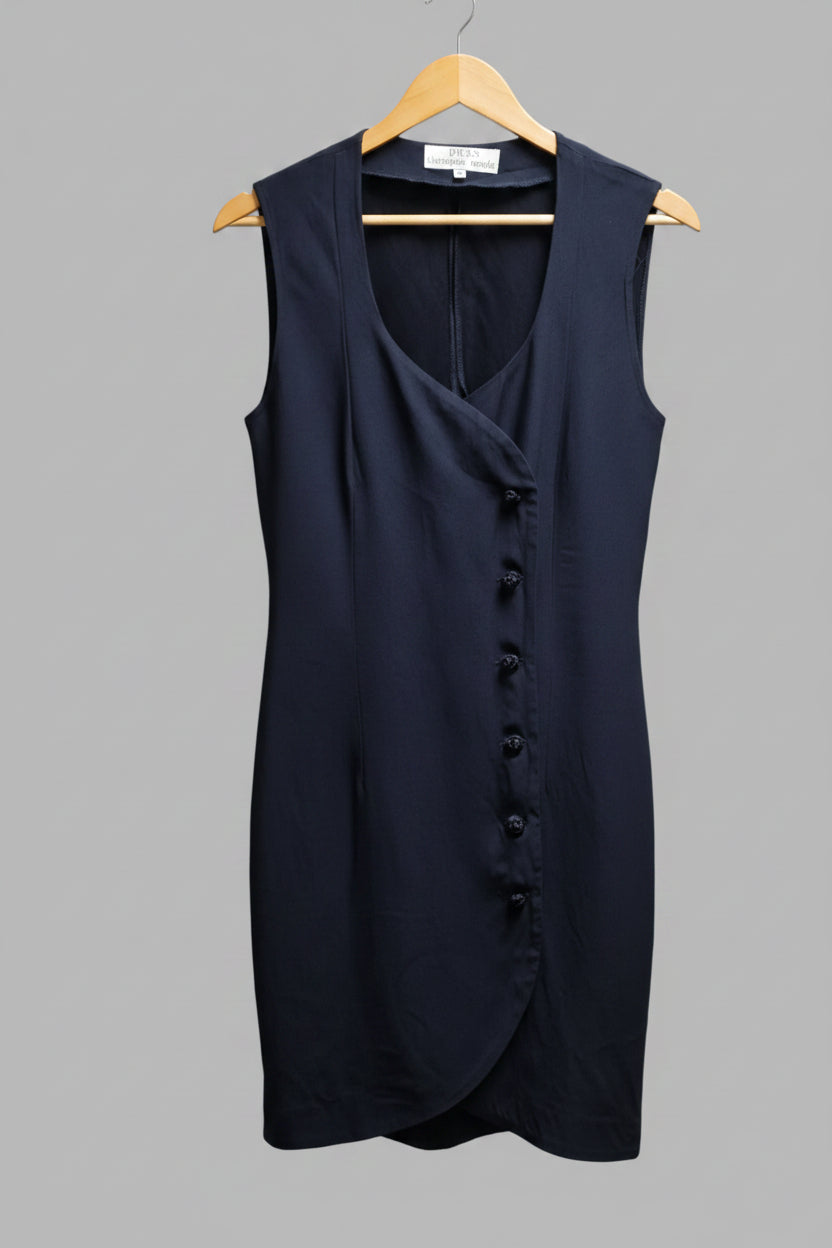 Vestido vintage azul marino de Phan Thèmpio Mode