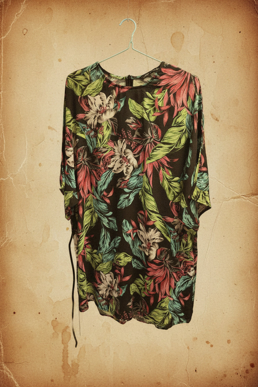 Vestido estampado tropical de Zara