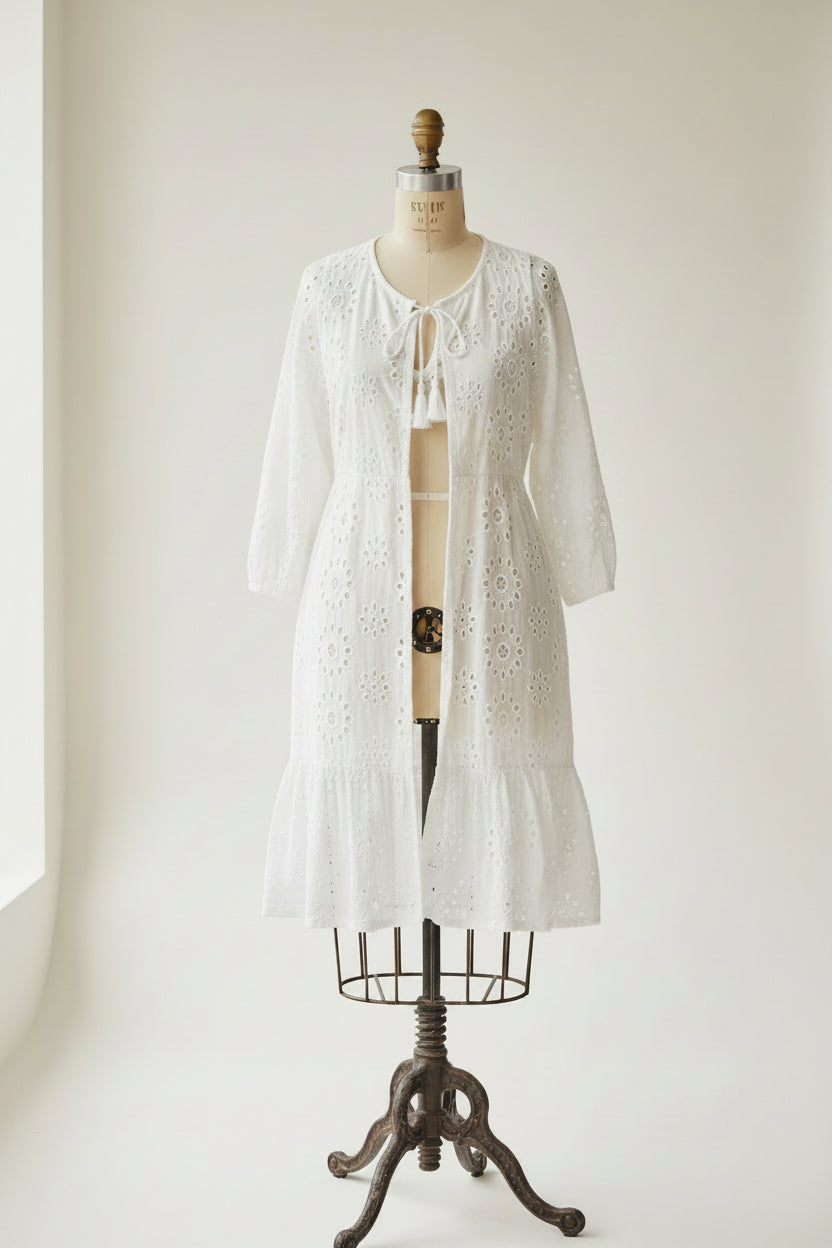 Kimono blanco  estilo ibicenco
