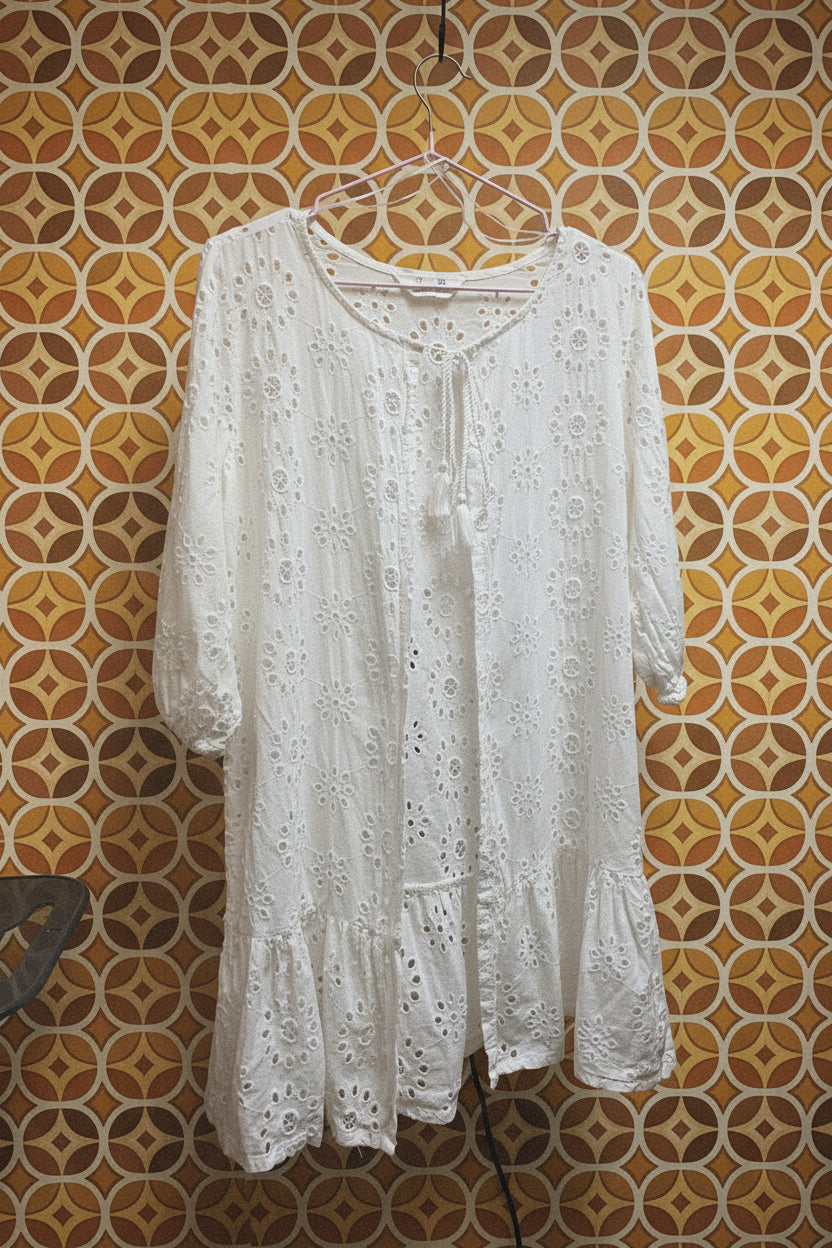 Kimono blanco  estilo ibicenco