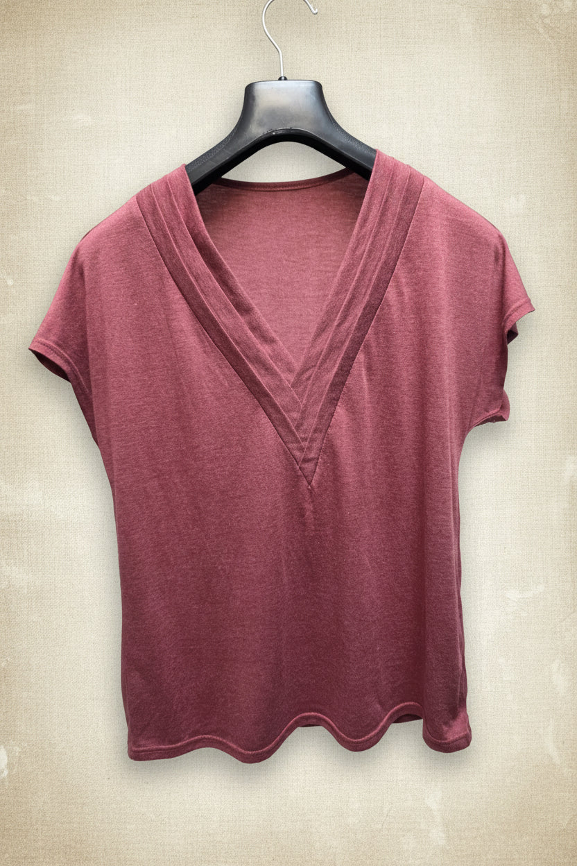 T-shirt à manches courtes corail