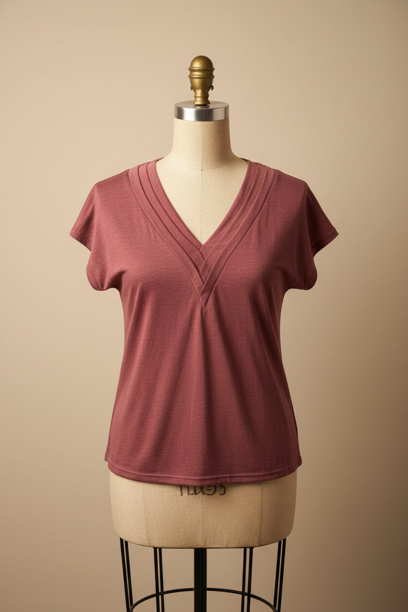 T-shirt à manches courtes corail