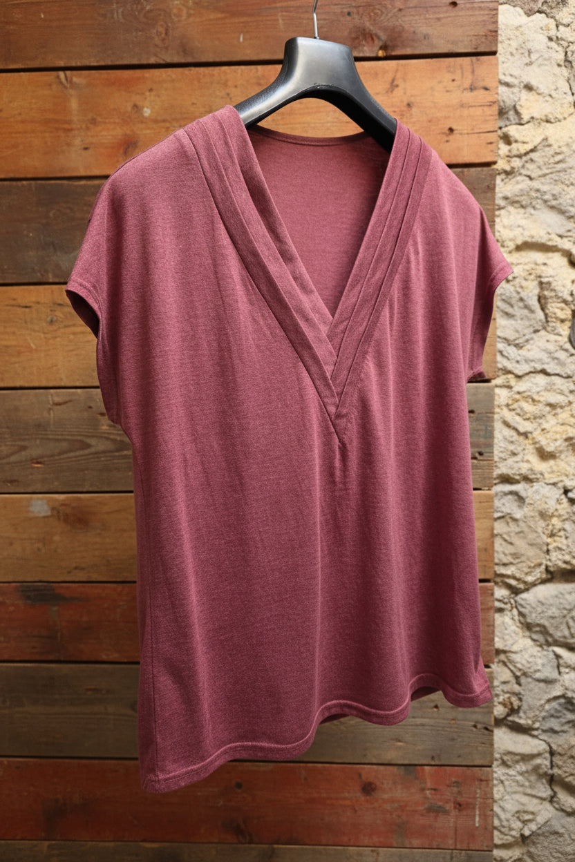 T-shirt à manches courtes corail