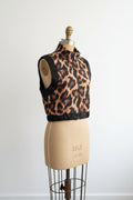 Chaleco crop animal print