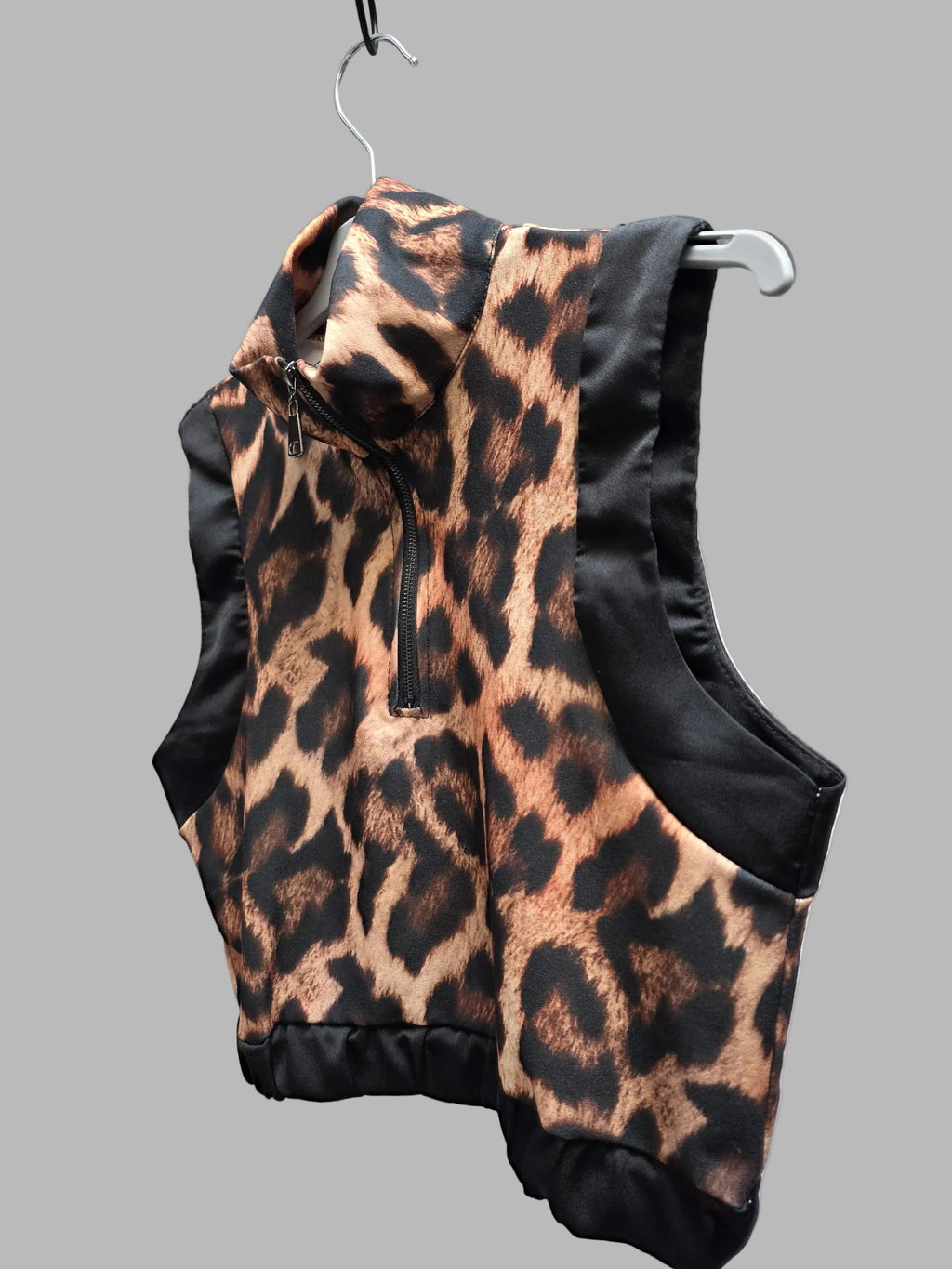 Chaleco crop animal print