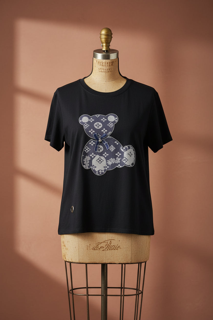 Camiseta negra manga corta