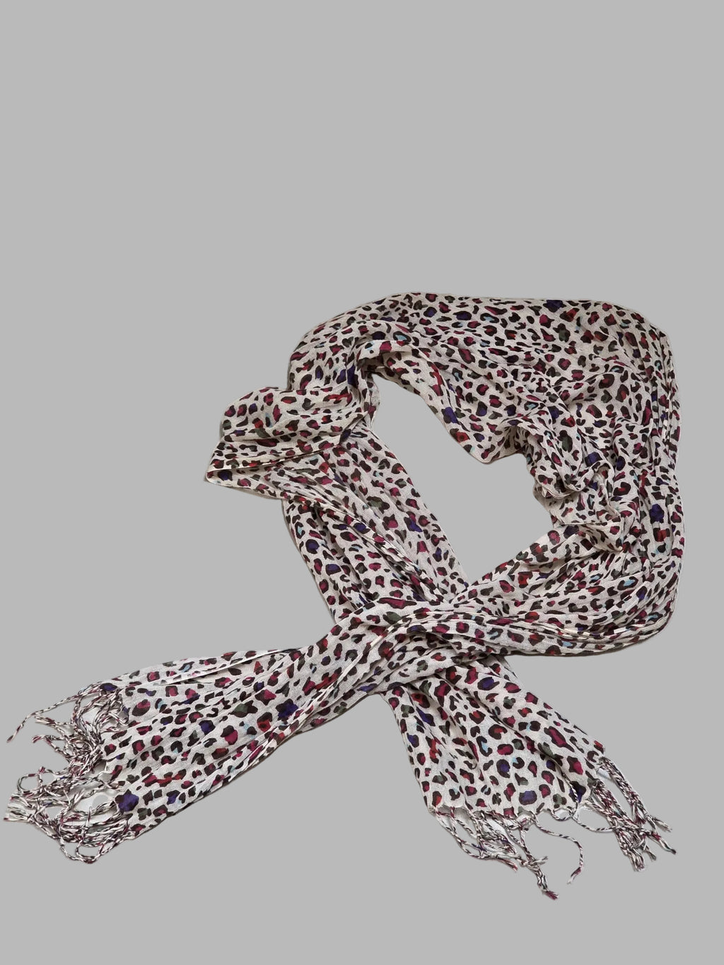 Fular estampado leopardo multicolor