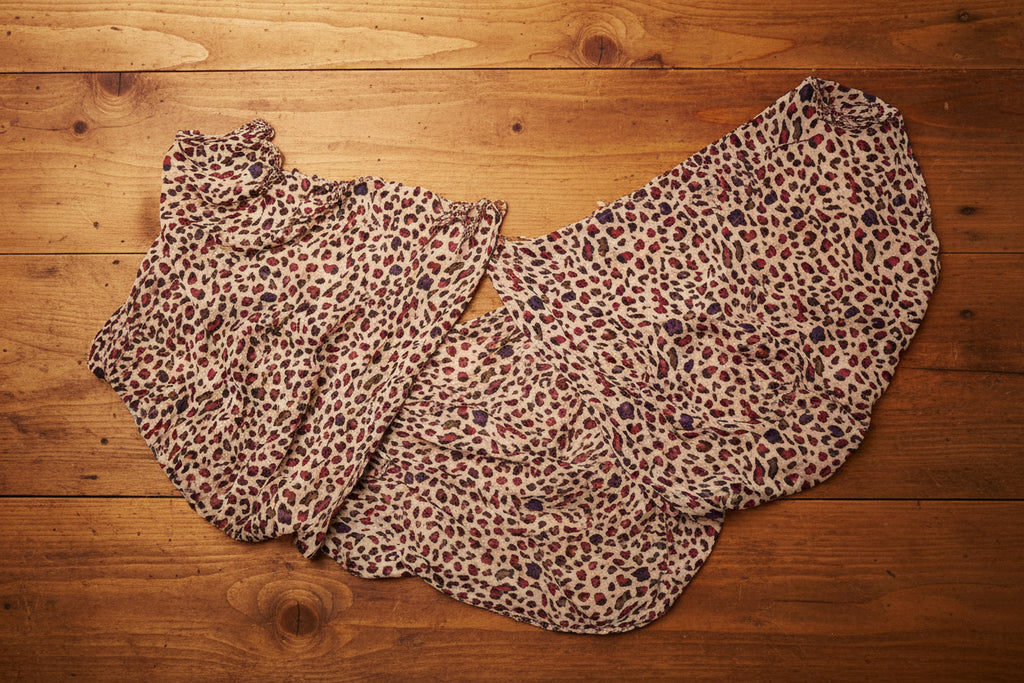 Fular estampado leopardo multicolor