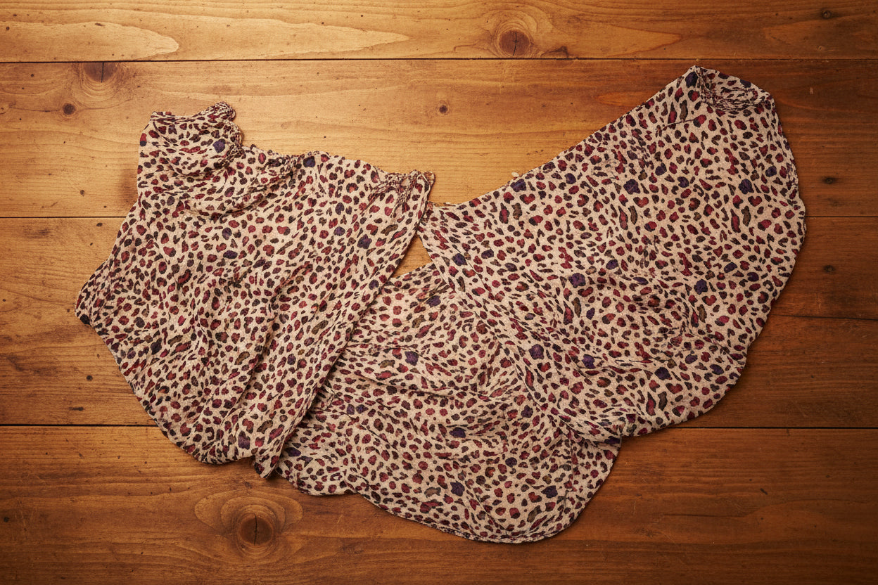 Fular estampado leopardo multicolor
