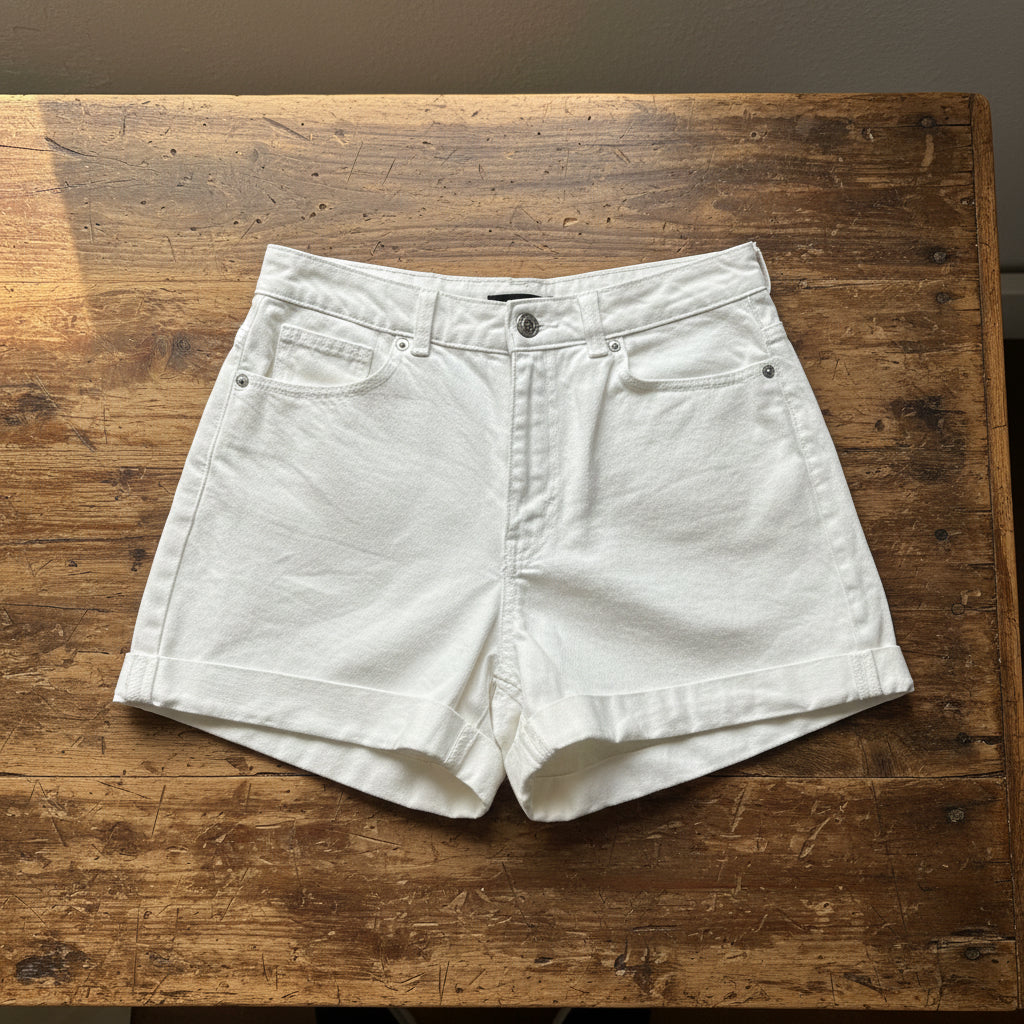 Weiße Jeans-Shorts von MNG Denim
