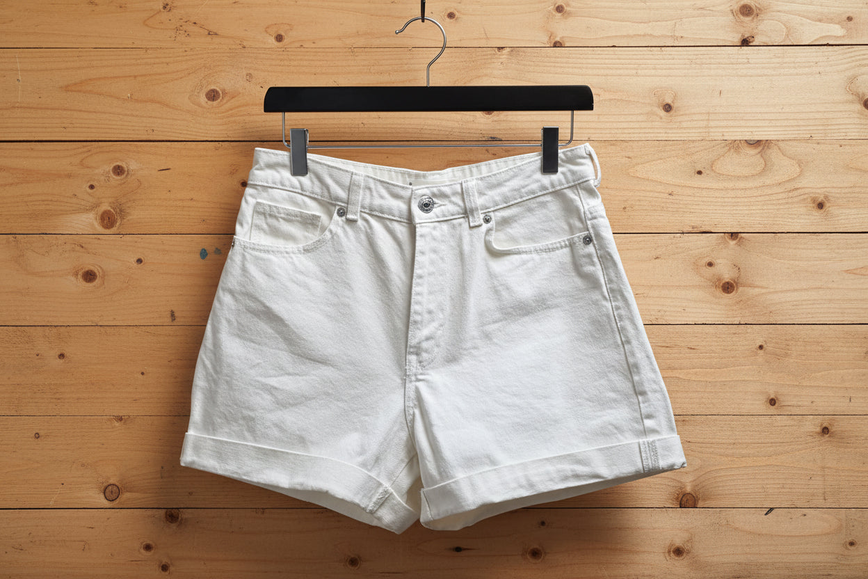 Weiße Jeans-Shorts von MNG Denim