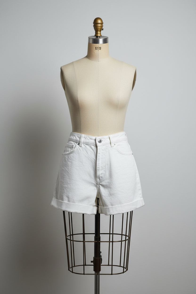 Weiße Jeans-Shorts von MNG Denim