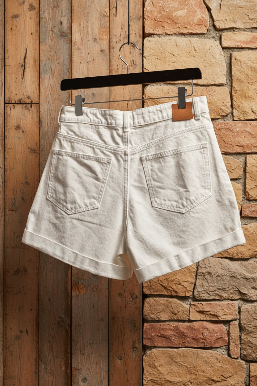 Weiße Jeans-Shorts von MNG Denim