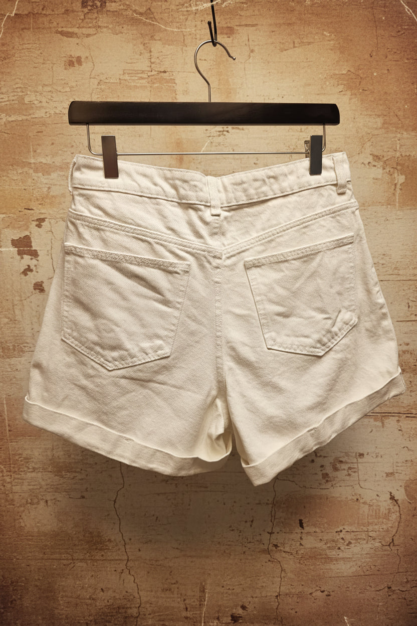 Weiße Jeans-Shorts von MNG Denim