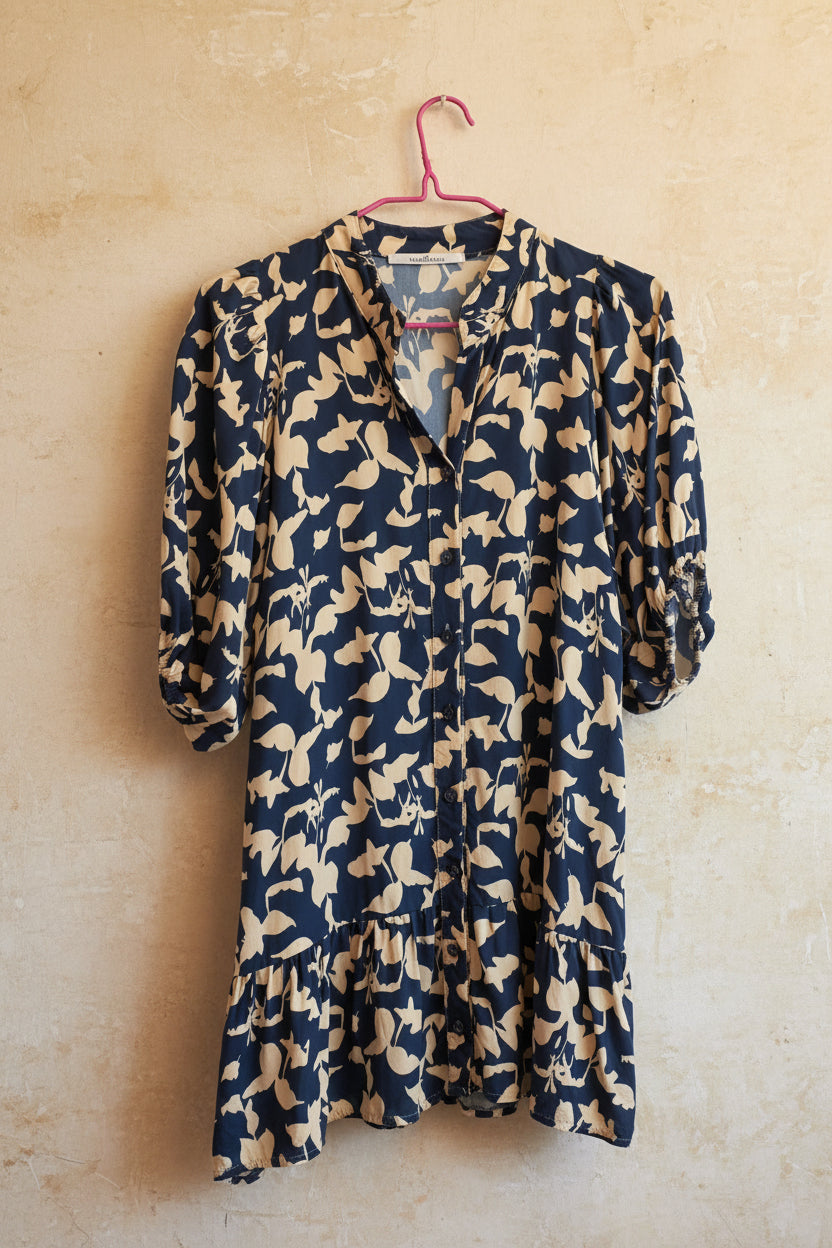 Hemdblusenkleid mit Puffärmeln