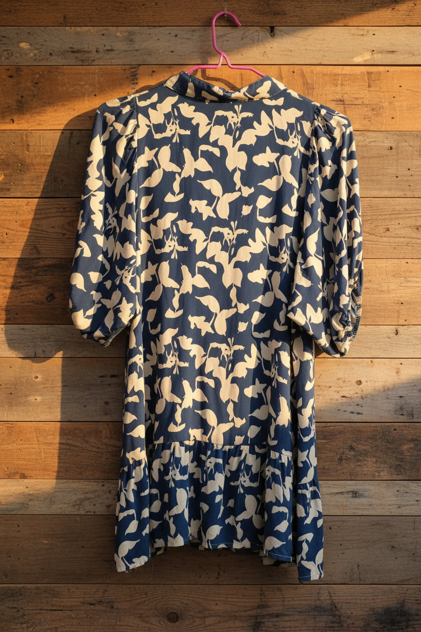 Hemdblusenkleid mit Puffärmeln